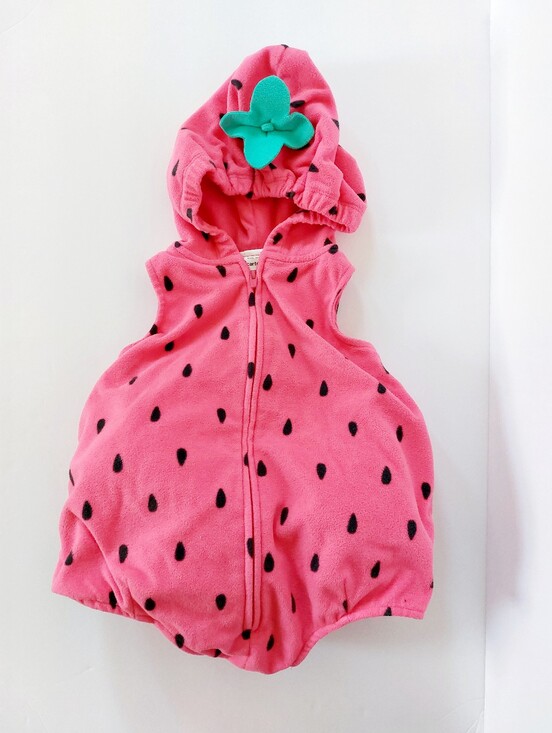 Carter's Other - Baby Strawberry 12m Halloween Costume Carters Fleece‎ Plush Fruit Bodysuit